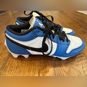 Mens Jordan 1 Low TD Royal and White Football Cleats – Men’s Size 9